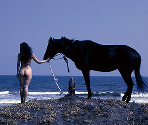 『馬と女と犬』写真